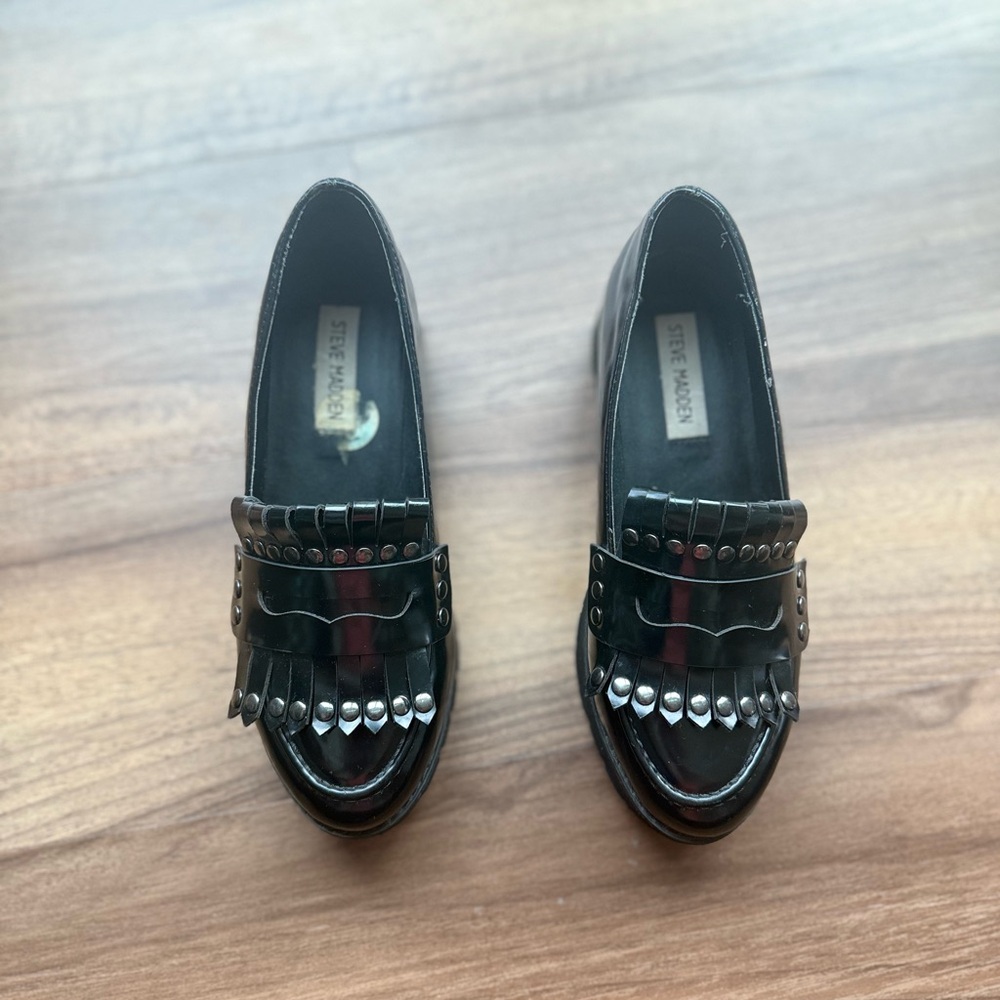 Steve Madden Black Loafers for Women